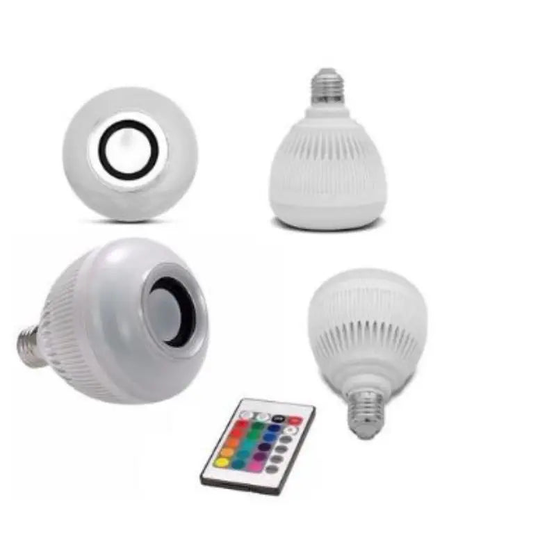 Lampada Bluetooth De Led Caixa De Som C Controle Rgb 12W