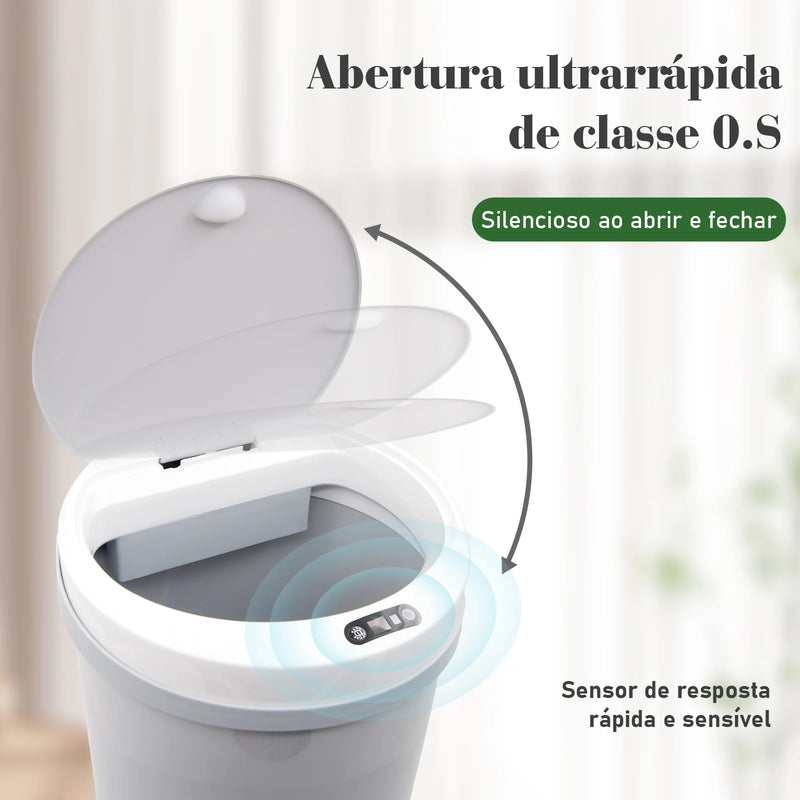 Lixeira inteligente com sensor infravermelho - 12 litros